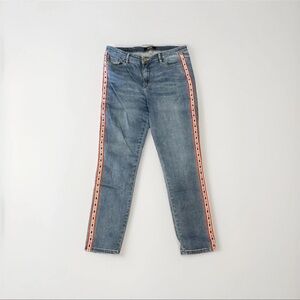 Diesel Women’s Jeans 34x30 Y2K Side Stripe Logo Vintage Mid Rise Denim